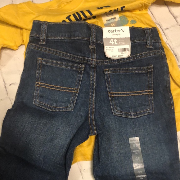 Boys clothing lot Oshkosh Carter’s shirts jeans 4T - Picture 7 of 7